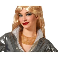 Accesorios Disfraces Niños: Collar Disco Dorado Brillante - Compra online en MegaJuguetes