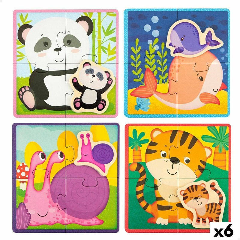 Puzzle Infantil Lisciani Giochi Animales de Madera Montessori - Compra online en MegaJuguetes