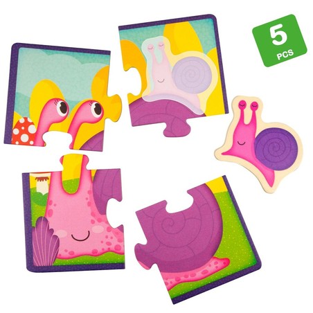 Puzzle Infantil Lisciani Giochi Animales de Madera Montessori