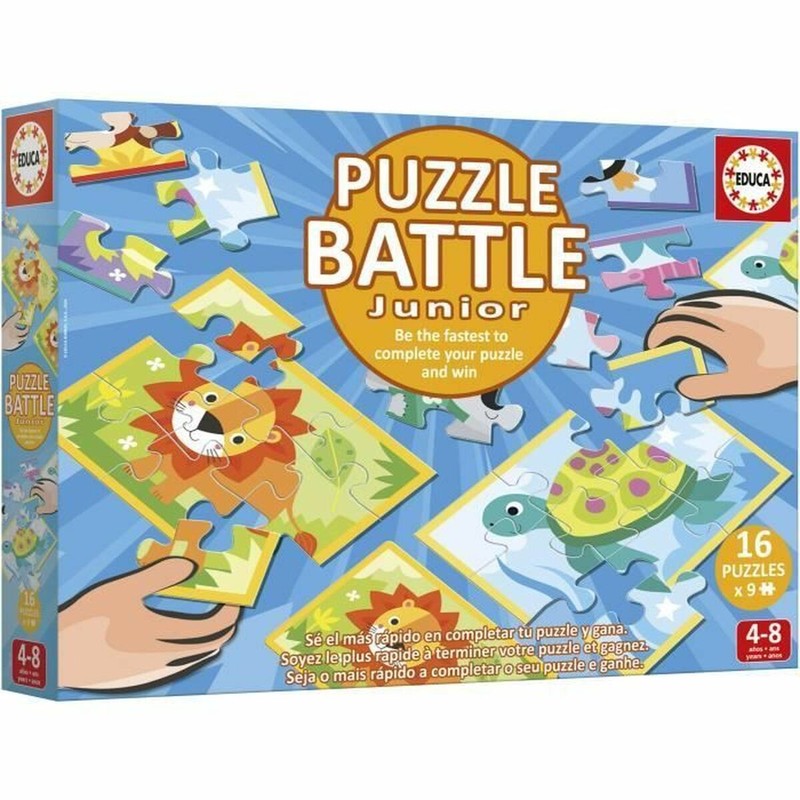 Juguetes construcción niños puzzle animales Educa 144 piezas
