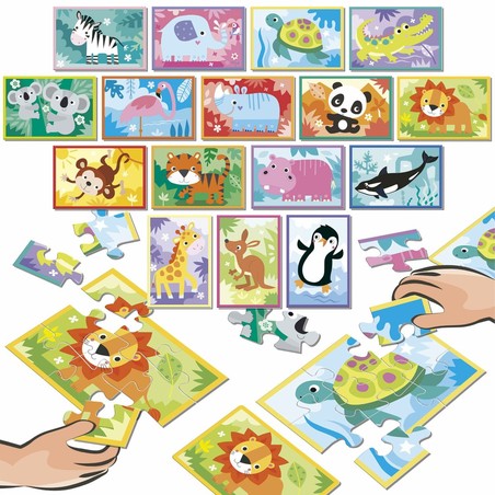 Puzzle animales construcción niños 3 años diversión