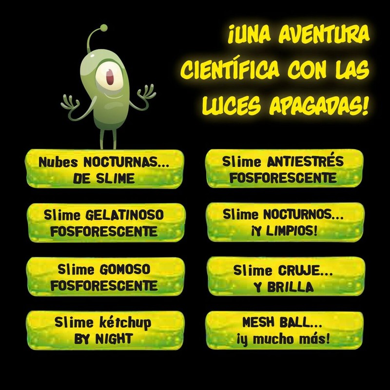 Juguetes Ciencia Niños Lisciani Giochi Night Slime (6 Unidades)