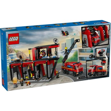 Figuras Acción Niños: Estación Bomberos LEGO City 60414 con Camión