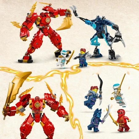 Figuras Acción Niños LEGO Kai Robot Elemental Fuego 71808