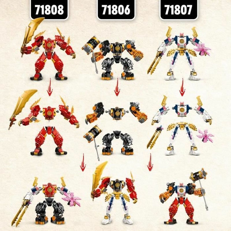 Figuras Acción Niños LEGO Kai Robot Elemental Fuego 71808
