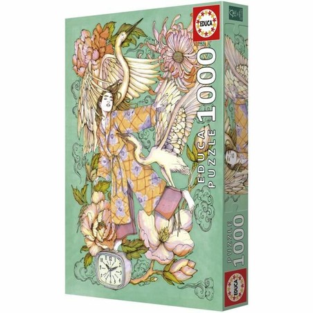 Vista frontal puzzle Despertador, arte vibrante
