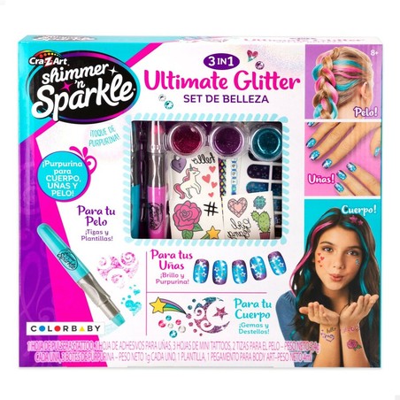 Disfraces Niños: Set de Belleza Cra-Z-Art Purpurina