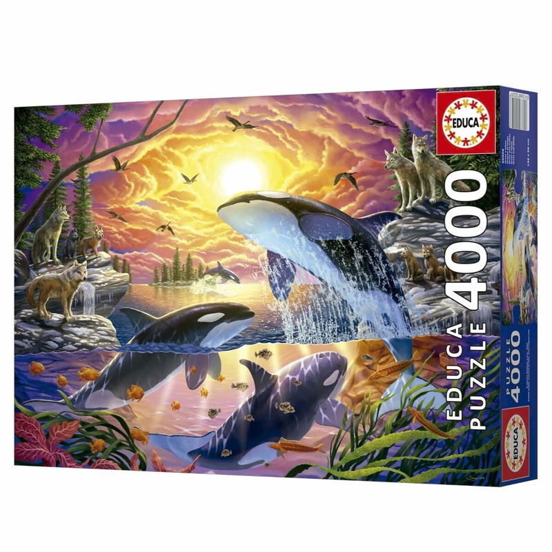 Packaging del puzzle naturaleza 4000 de Educa, diseño atractivo