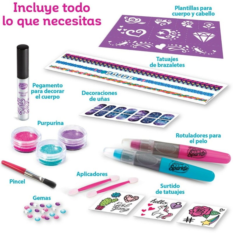 Disfraces Niños: Set de Belleza Cra-Z-Art Purpurina