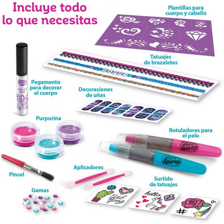 Disfraces Niños: Set de Belleza Cra-Z-Art Purpurina
