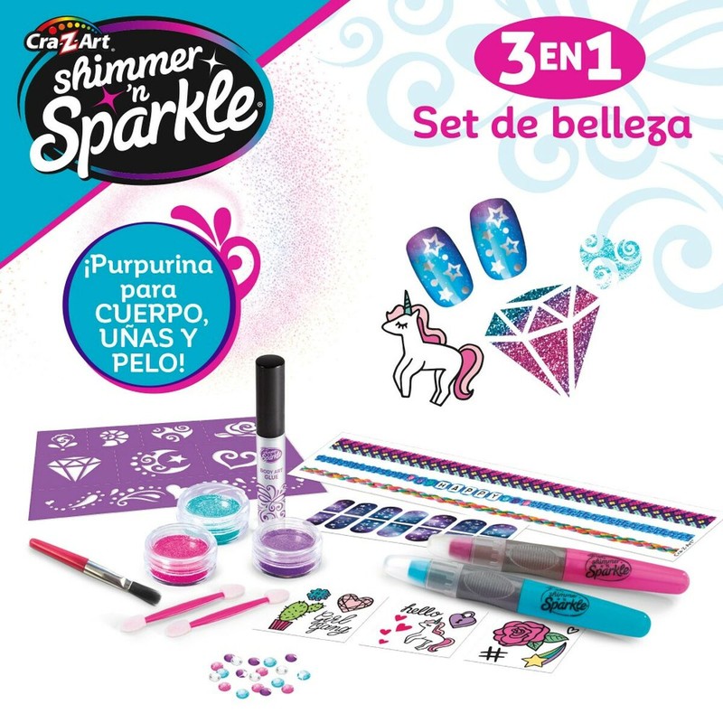 Disfraces Niños: Set de Belleza Cra-Z-Art Purpurina