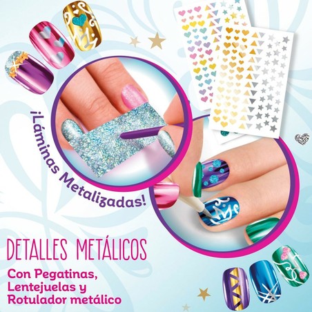 Set Belleza Infantil Uñas Cra-Z-Art Arcoíris Metálicas