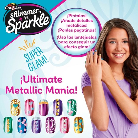 Set Belleza Infantil Uñas Cra-Z-Art Arcoíris Metálicas