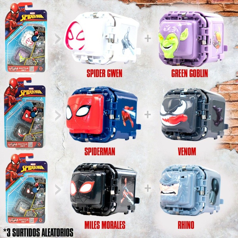 Juegos mesa niños: Spider-Man Battle Cubes de Habilidad (Pack 12 Unidades)