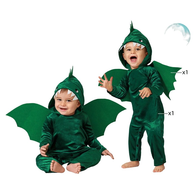 Disfraces Niños: Disfraz Bebé Dragón Verde