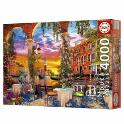 Puzzle Venecia 4000 Piezas con góndolas y canales al atardecer. 2