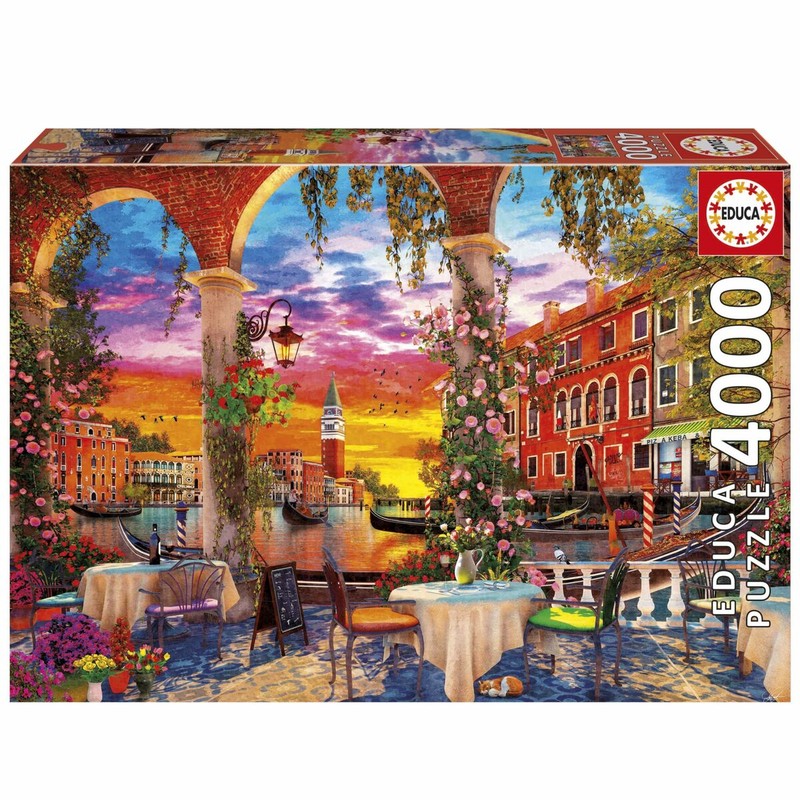 Caja del puzzle desafío adulto de Venecia, mostrando el diseño final.