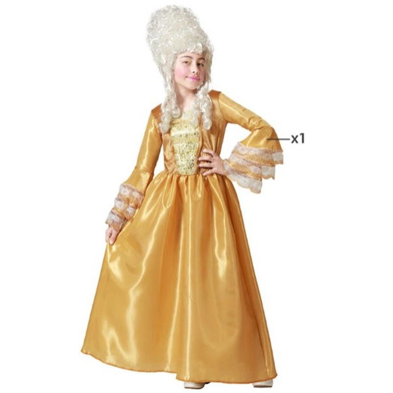 Disfraz Niños Cortesana Dorado para Carnaval y Fiesta