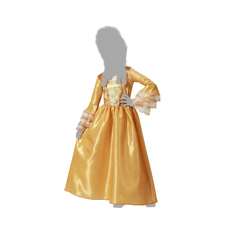 Disfraz Niños Cortesana Dorado para Carnaval y Fiesta
