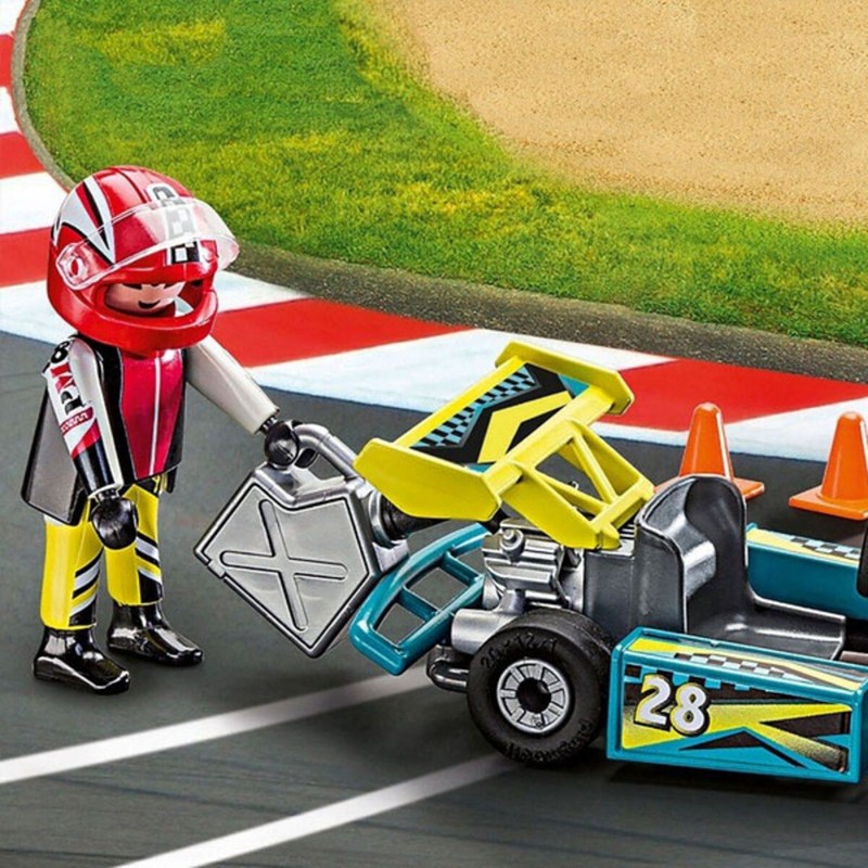 Figuras Acción Niños Playset Go Kart Playmobil 9322 Maleta Piloto