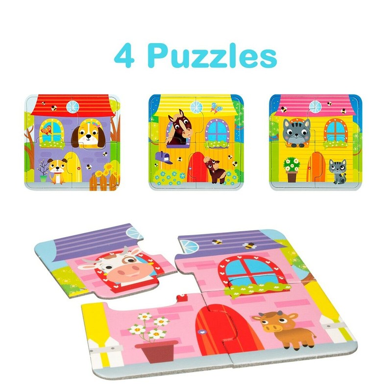 Puzzle Infantil Lisciani Carotina Baby Granja 4 en 1