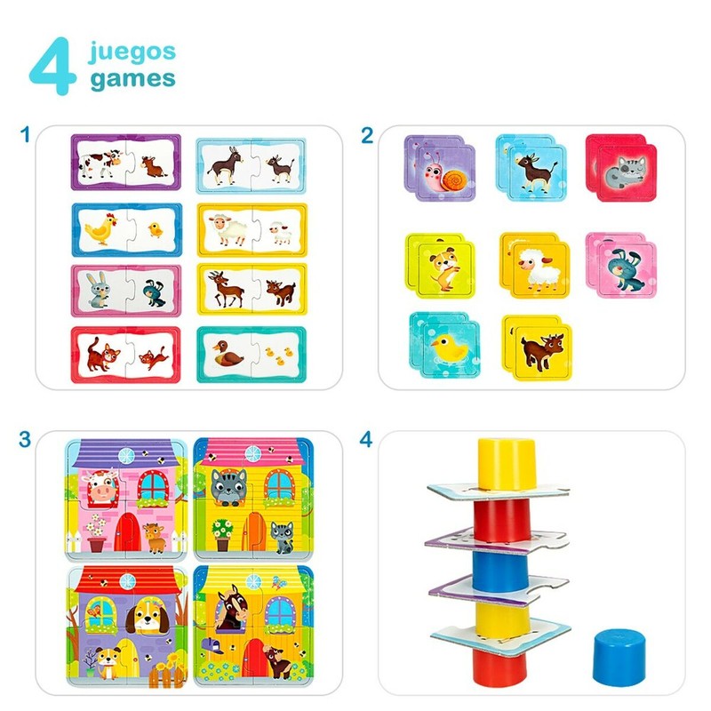 Puzzle Infantil Lisciani Carotina Baby Granja 4 en 1