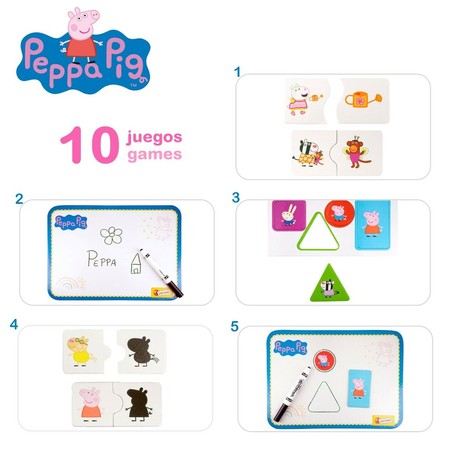 Juguetes Exterior Niños: Mesa Multijuegos Peppa Pig (6 Unidades)