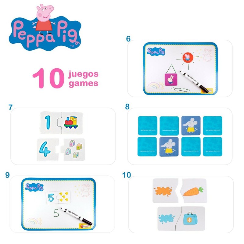 Juguetes Exterior Niños: Mesa Multijuegos Peppa Pig (6 Unidades)