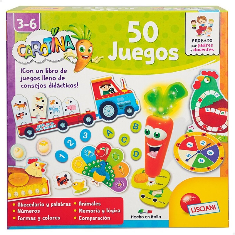 Juegos Mesa Niños Lisciani Giochi Carotina Baby 50 Juegos Educativos