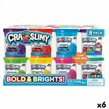 Manualidades Niños: Juego de Plastilina Cra-Z-Art Bold&Brights Slime (6 Unidades) - Compra online en MegaJuguetes