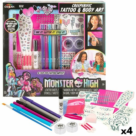 Manualidades Niños: Estudio de Moda Monster High con Tatuajes Temporales - Compra online en MegaJuguetes