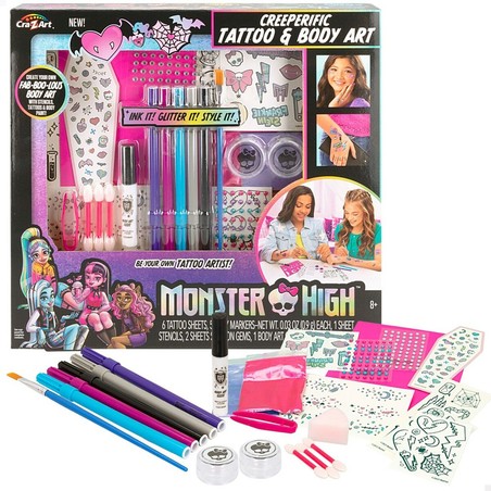 Manualidades Niños: Estudio de Moda Monster High con Tatuajes Temporales