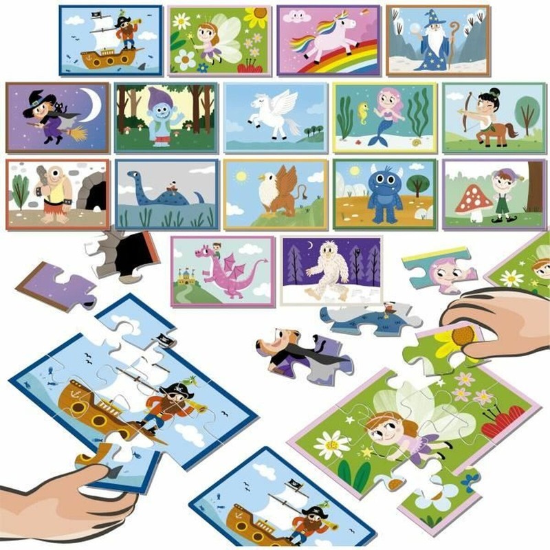 Escena completa del puzzle fantasía épica Educa, juego de mesa puzzle