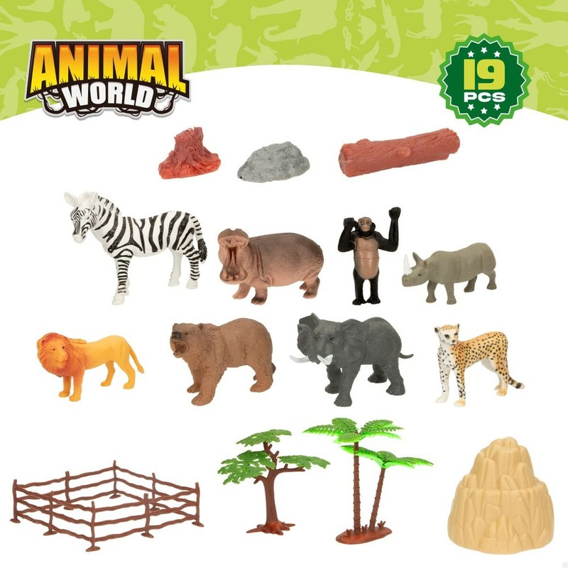 Figuras Acción Niños Colorbaby: Set de Animales de la Jungla 19 Piezas