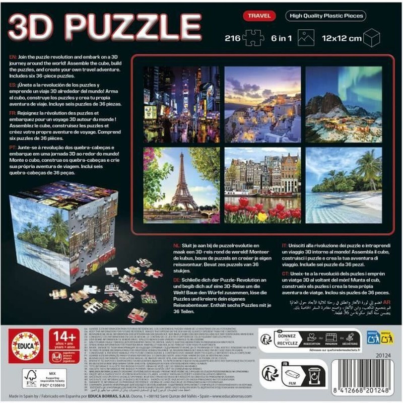 Puzzles 3D para construir monumentos famosos