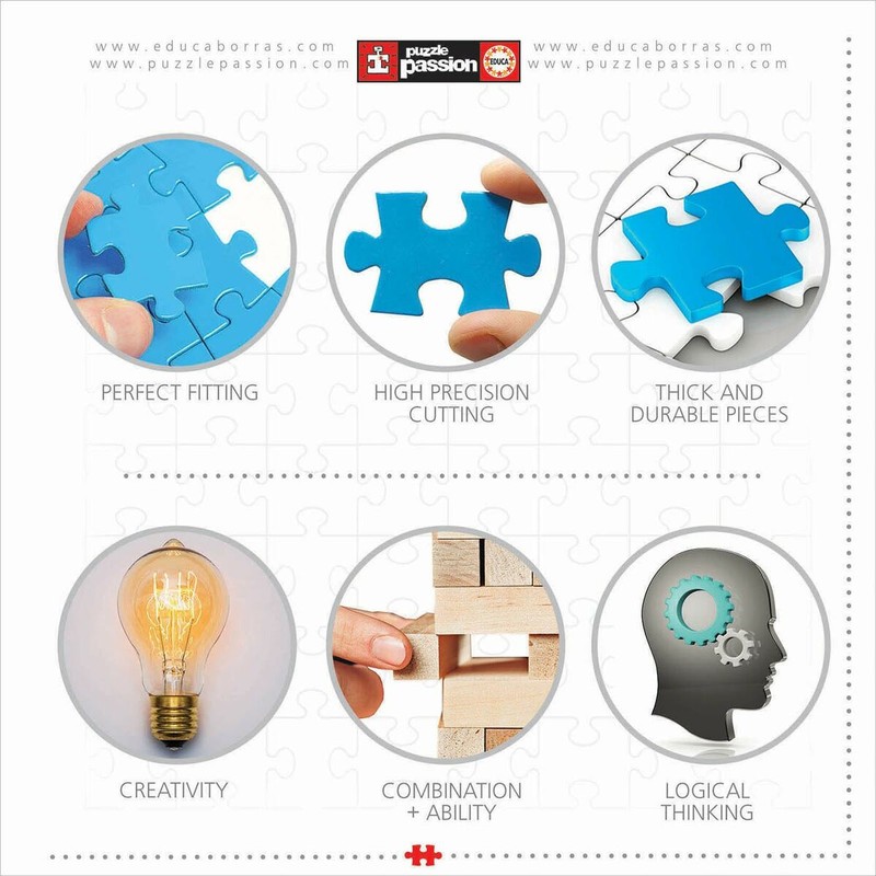 Vista frontal del pack de puzzles 3D Educa
