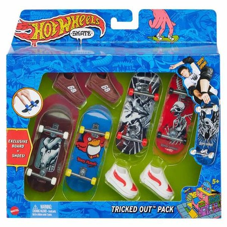 Juguetes Exterior Niños: Monopatín de Dedo Hot Wheels 8 Piezas