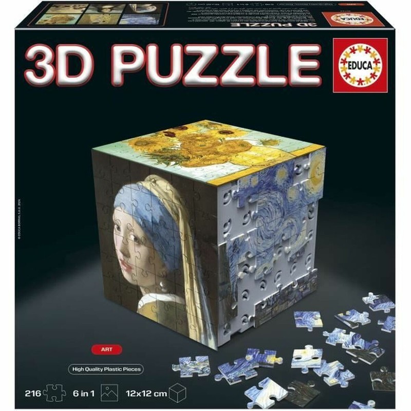 Puzzle Educa Arte en Cubo, ideal como juguetes construcción niños para desarrollar la creatividad.