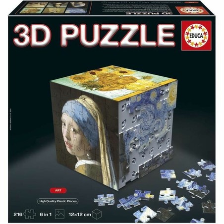Puzzle Educa Arte en Cubo, ideal como juguetes construcción niños para desarrollar la creatividad.