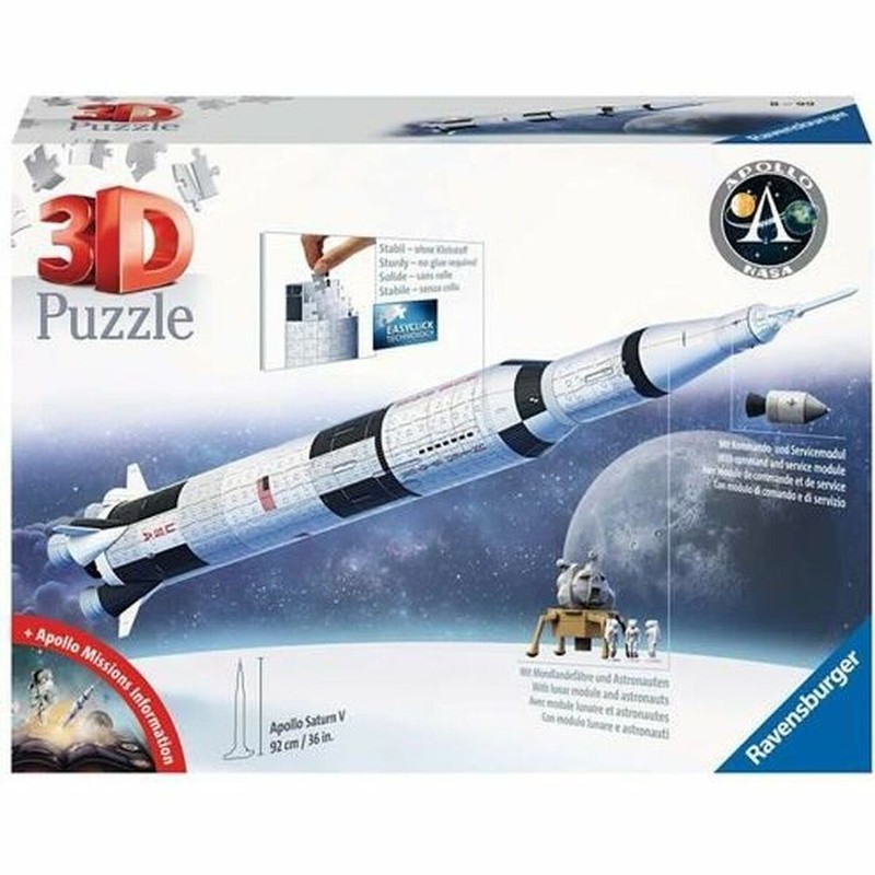 Puzzle Infantil Ravensburger Cohete Saturn V 3D - Compra online en MegaJuguetes