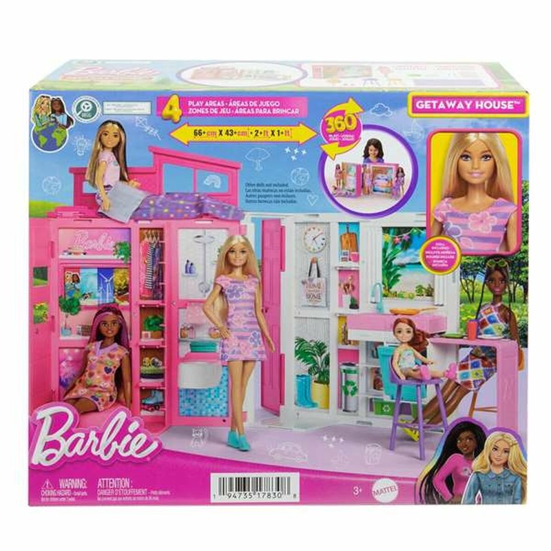 Figuras Acción Niños: Playset Barbie Getaway House con Muñeca - Compra online en MegaJuguetes