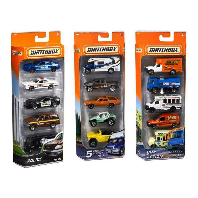 Coches Juguete Niños Mattel Matchbox C1817 - Pack 5 Multicolor - Compra online en MegaJuguetes