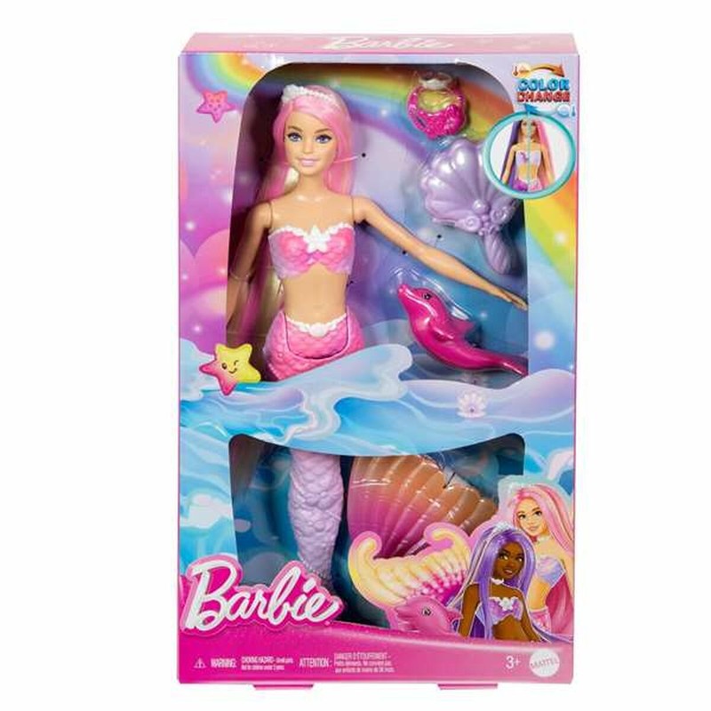 Muñecas Niñas Barbie Sirena Mágica Cambia Color
