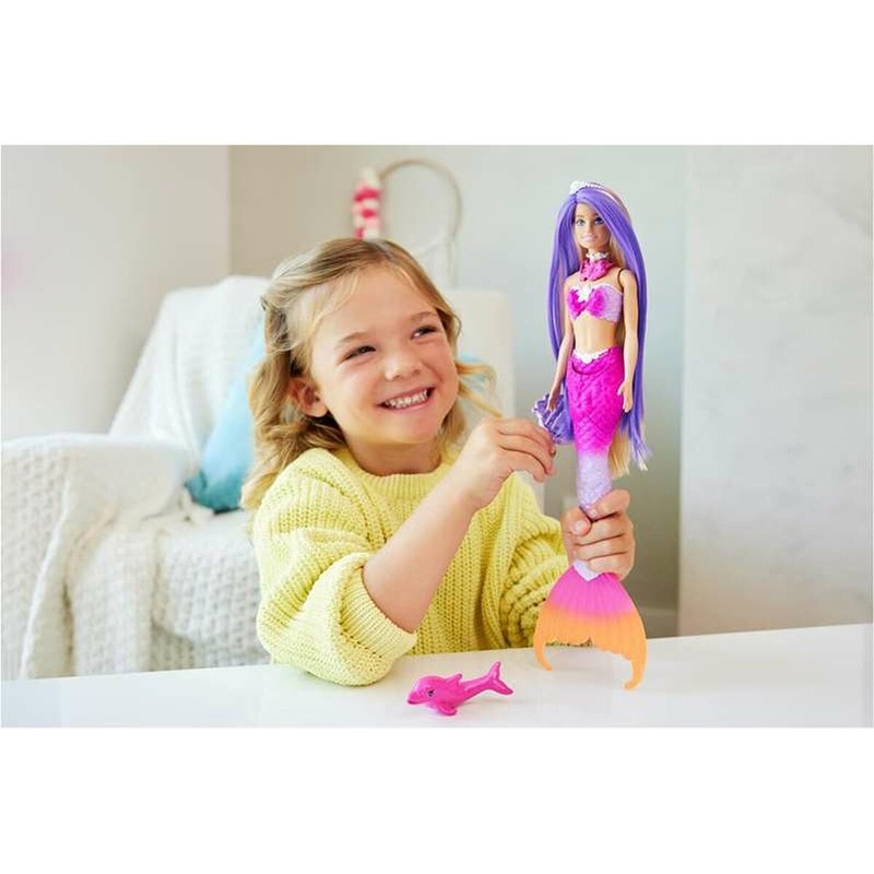 Muñecas Niñas Barbie Sirena Mágica Cambia Color