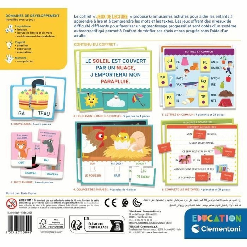 Juegos Mesa Niños Clementoni Jeux de Lecture (FR)