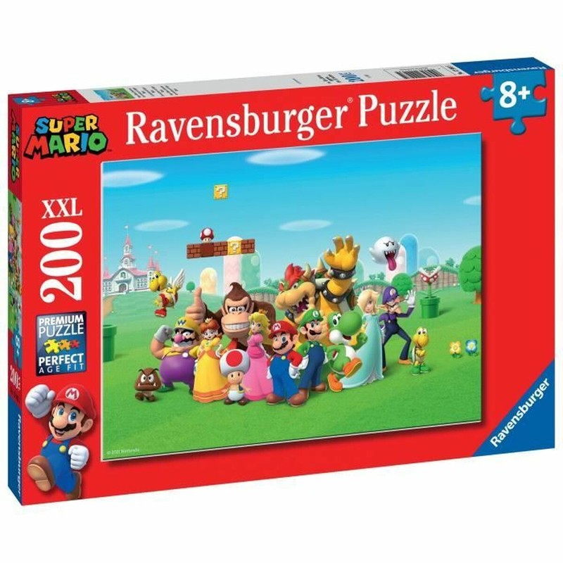 Puzzle infantil Ravensburger Super Mario 200 Piezas - Compra online en MegaJuguetes