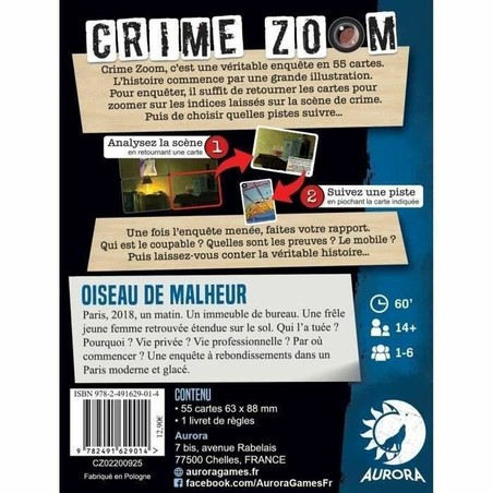 Juegos Mesa Niños: Asmodee Crime Zoom – Desafío de Investigación para Mentes Agudas