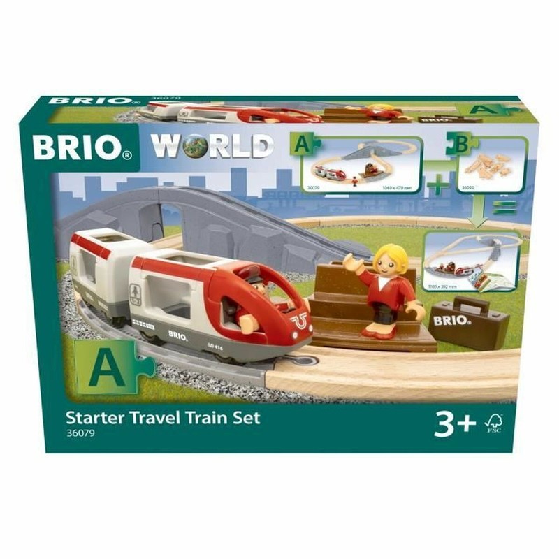 Coches Juguete Niños Brio StarterTravel: Set de Vías y Tren
