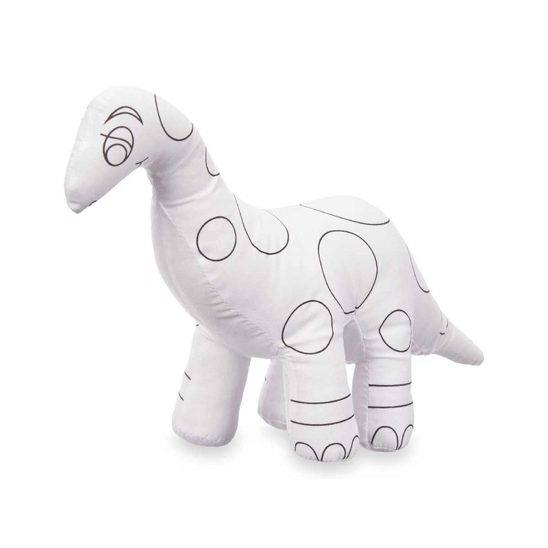 Manualidades Niños: Peluche Dinosaurio Pincello para Colorear