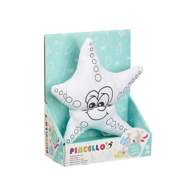 Manualidades Niños: Peluche para Colorear Pincello Estrella de Mar (8 Unidades)